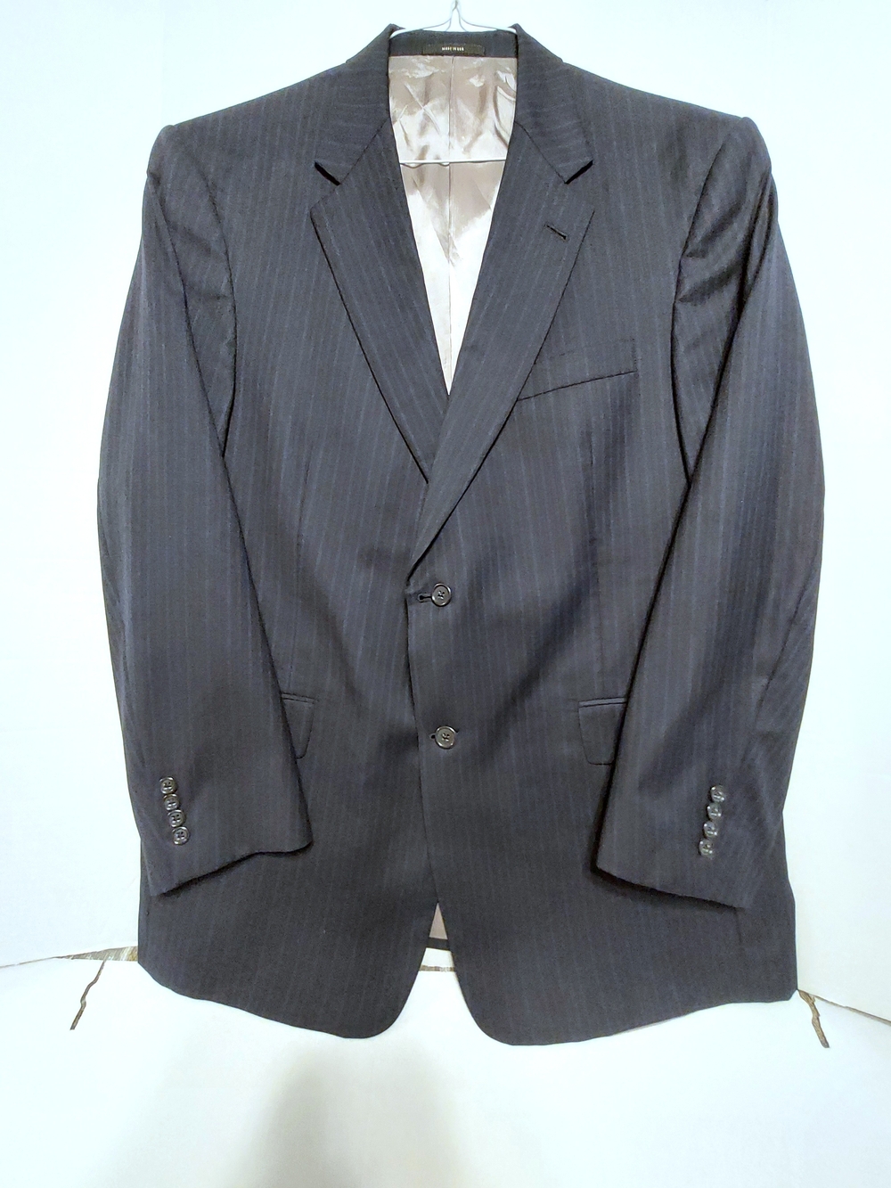 Hart Schaffner Marx Dark Navy Blue Pinstripe Blazer